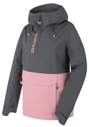 Husky Nabbi L XXL, dk. grey/pink Dámská outdoor bunda