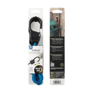 Gumicuk s uzamykacou karabínou SlideLock Nite Ize® – 91 cm, Modrá (Farba: Modrá, Veľkosť: 91 cm)