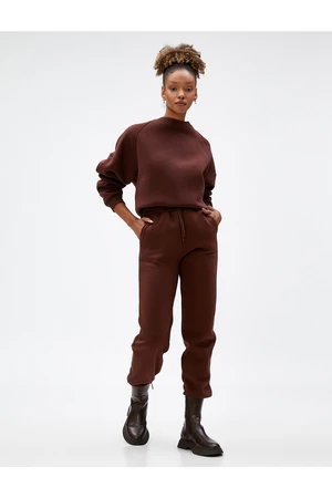 Koton Jogger Pants with Elastic Waist, Lace-up Pocket Detailed.