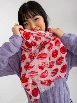 Red lady's scarf with polka dots and sequins