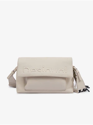 Beige Womens Crossbody Handbag Desigual Half Logo Venice 2.0 - Women