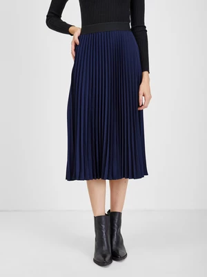 Women's pleated skirt in navy blue ORSAY