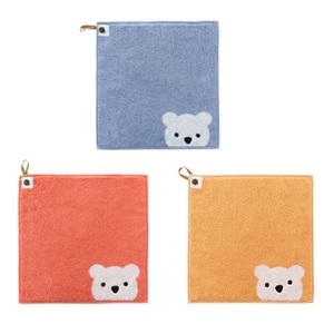 Children Towels Baby Face Towel Cute Cartoon Bear Pattern Hangable Hand Towel Soft Cotton Towels Kids Bathroom Live Supplies