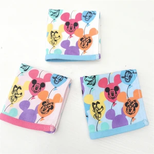 Disney Towel Cartoon Cotton Hand Towel Boy Girl Adult Face Towel Minnie Mickey Mouse Children Kids Water Absorbing Towel 24x24cm