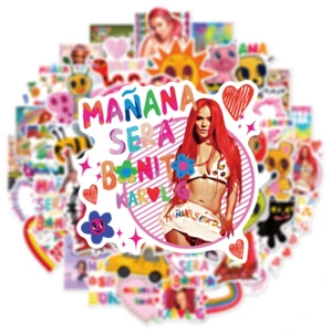 10/50pcs/pack Cartoon Karol G Manana Sera Bonito Album Stickers For Water bottle Laptop DIY Cars Knapsack Skate Computers