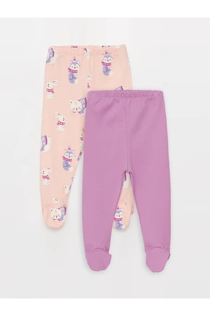 LC Waikiki Baby Girl Pants with Elastic Waist, 2-Pack