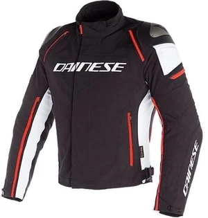 Dainese Racing 3 D-Dry Negru/Alb/Roșu fluo 48 Geacă textilă