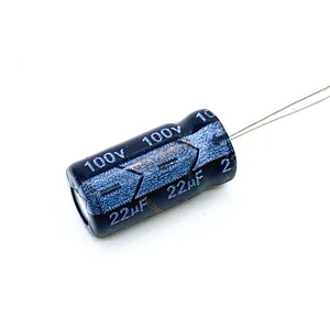 30pcs/lot 100V 22UF 6*12 20% RADIAL aluminum electrolytic capacitor 220000nf 20%