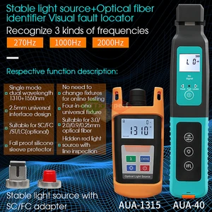Light source Optical light source Portable Optical Power Meter +AUA-40 Live Fiber Identifier Optical Fiber Identif VFL OPM