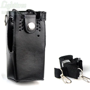 2X Leather Holster Casing With Shoulder Strap For PRO5150 GP340 GP328 CP1300