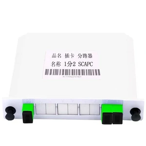 PLC Cassette SC APC 1X2 Fiber Optic Splitter Box FTTH Cassette Insertion Type Fiber Optic Splitter