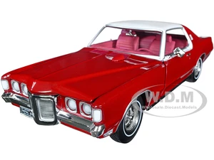 1969 Pontiac Royal Bobcat Grand Prix Model J Matador Red with White Top and Red Interior 1/18 Diecast Model Car by Auto World