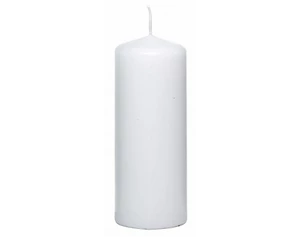 Valcová sviečka biela, 15 cm%