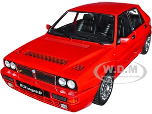 1991 Lancia Delta HF Integrale Rosso Corsa Red 1/18 Diecast Model Car by Solido