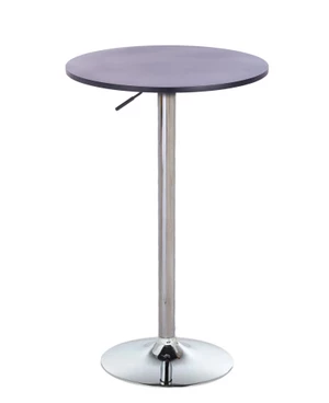 Barový stolek Hawaj BT-02-1 | černý, stříbrná noha