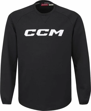 CCM Locker Room Fleece Crew SR Black S SR Chandail à capuchon de hockey