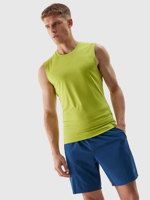 Pánský sportovní tank top regular z recyklovaných materiálů - šťavnatý zelený