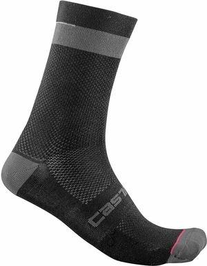 Castelli Alpha 18 Black/Dark Gray 2XL Chaussettes de cyclisme