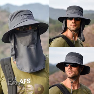 Removable Outdoor Quick-drying Sunscreen Waterproof Fisherman Hat Breathable Bucket Hat