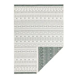 Zeleno-krémový vonkajší koberec NORTHRUGS Kuba, 80 x 150 cm