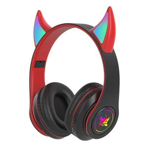 Bakeey Cat Ear Wireless Gaming Headset bluetooth 5.0 Headphones LED Light Support TF Card Play