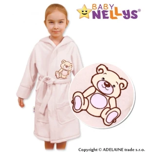 Baby Nellys Dětský župan - Medvídek Teddy Bear - smetanový, vel. 86 (12-18m)