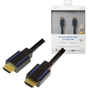 LogiLink HDMI prepojovací kábel #####HDMI-A Stecker, #####HDMI-A Stecker 5.00 m čierna CHB006  #####HDMI-Kabel