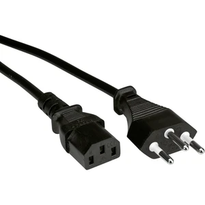 Value 19.99.1220 napájací prepojovací kábel  čierna 1.80 m