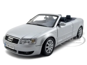 2004 Audi A4 Cabriolet Silver 1/18 Diecast Model Car by Motormax