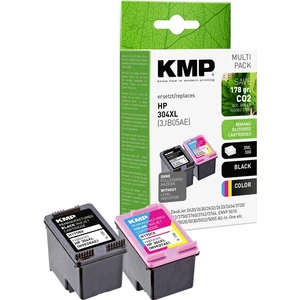 KMP Ink set náhradný HP HP 304XL (N9K08AE, N9K07AE) kompatibilná kombinované balenie čierna, zelenomodra, purpurová, žlt