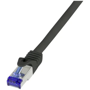 LogiLink C6A013S RJ45  CAT 6A S/FTP 0.25 m čierna  1 ks