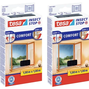 tesa COMFORT 55667 sieťka proti hmyzu  (d x š) 1000 mm x 1000 mm antracitová 2 ks