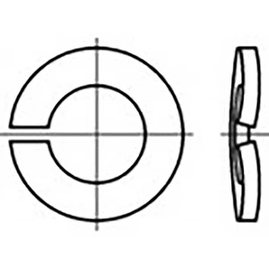 TOOLCRAFT  TO-6854397 pérové podložky Vnútorný Ø: 3 mm  DIN 128   Ušlechtilá ocel V2A  A2 100 ks