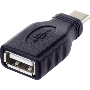 Renkforce USB 2.0 adaptér [1x USB-C ™ zástrčka - 1x USB 2.0 zásuvka A] rf-usba-10 s funkciou OTG, pozlátené kontakty