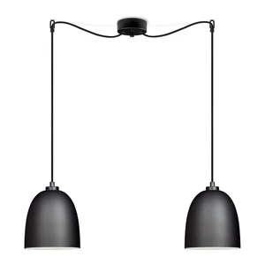 Čierne dvojramenné závesné svietidlo Sotto Luce AWA Elementary 2S Matte, ⌀ 17 cm