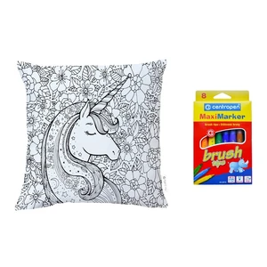 Set obliečky na vankúš z bavlneného saténu a fixiek na textil Mr. Little Fox Flower Unicorn, 50 x 50 cm