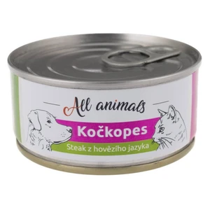 ALL ANIMALS Kočkopes konzerva steak z hovězího jazyka 100 g