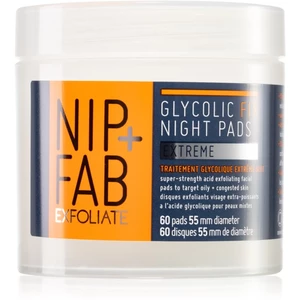 NIP+FAB Glycolic Fix Extreme čistiace tampóny na noc 60 ks