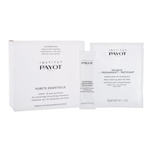 PAYOT Purete Essentielle darčeková kazeta pleťová maska Deep-Cleansing Peel-Off Mask 10 x 30 g + pleťový peeling Exfoliating Scrub 10 x 10 g