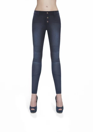 Bas Bleu Women's pants AVRIL denim hand-worn with stitching