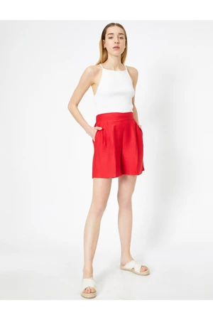 Koton High Waist Woven Shorts