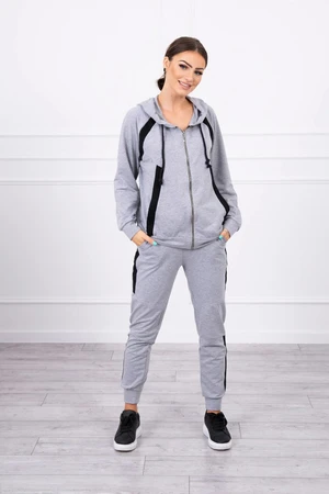 Sports set with grey stripes