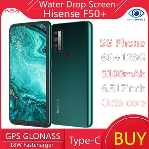 Hisense F50+/R15 Phone 5100mAh Battery 6G RAM 128G ROM 5G Network Phone 48MP ,2MP infrared Water Drop Screen GPS Glonass