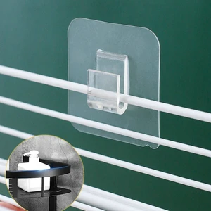 Bracket Mounted Adhesive Shelf Hanger Decor Insert Under Holder Wall Hook Organizer For Accessories Rack Hanging Wire Clamp