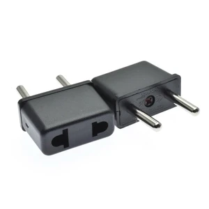 (Pack 5) USA Canada Japan 2 Pin to EU European Plug Travel Adapter Max AC250V 6A