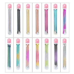 4Pcs/Set Blackhead Acne Remover Comedone Black Spot Blemish Pimple Removal Needle Facial Care Skin Cleansing Beauty Tool