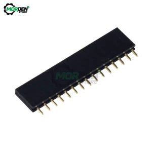 10Pcs 15Pin Single Row Straight Female Pin Header 2.54mm Pitch Strip Connector Socket 15-Pin for Arduino PCB