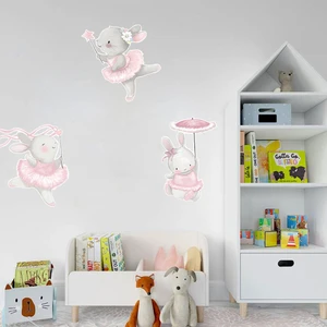 2/3/5 PVC Easy To Install Wall Sticker For Bedrooms - Cute Durable And Decoration Wide Application