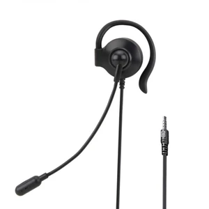 Wired Microphone 3.5mm Single Side Speaker Voice Office Headset For Clear Call With Ear Hook USB Wire Control AUX For Conference