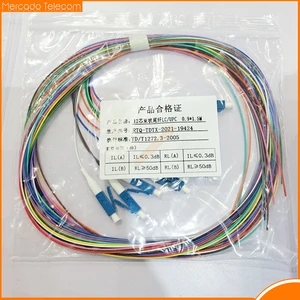 Free Shipping 12 Colors LC/UPC Pigtail-SM(9/125) Fiber Optical Patch Cord/Pigtail 1M fanout fiber optic Pigtails SM simplex